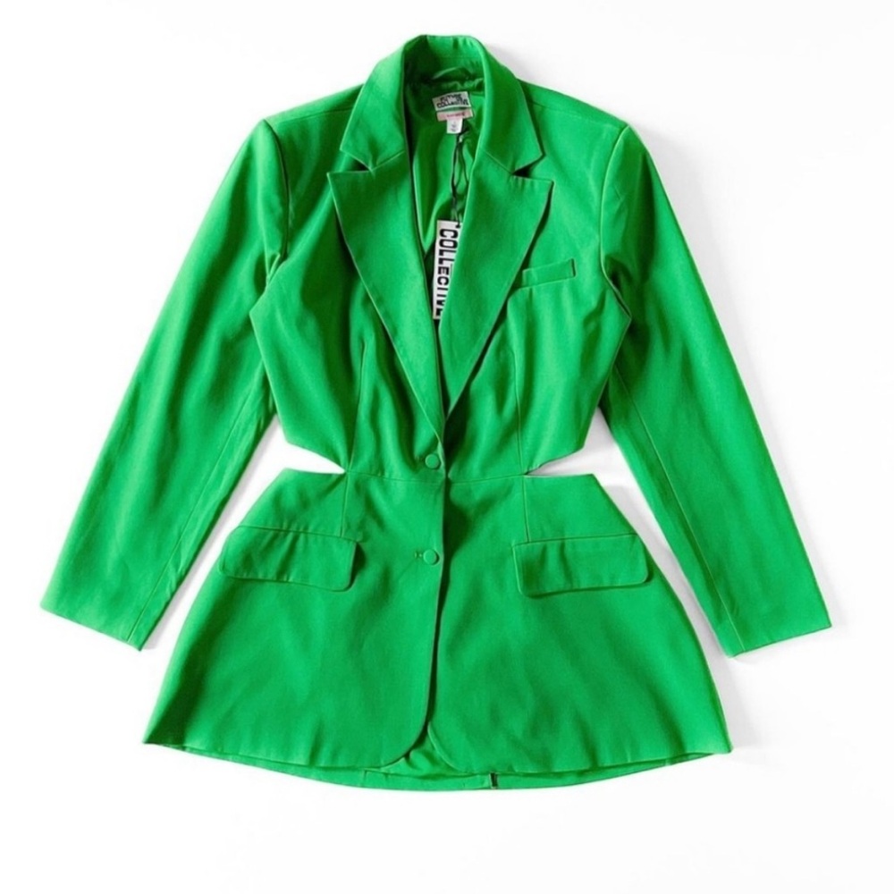 Cool cut out green blazer
